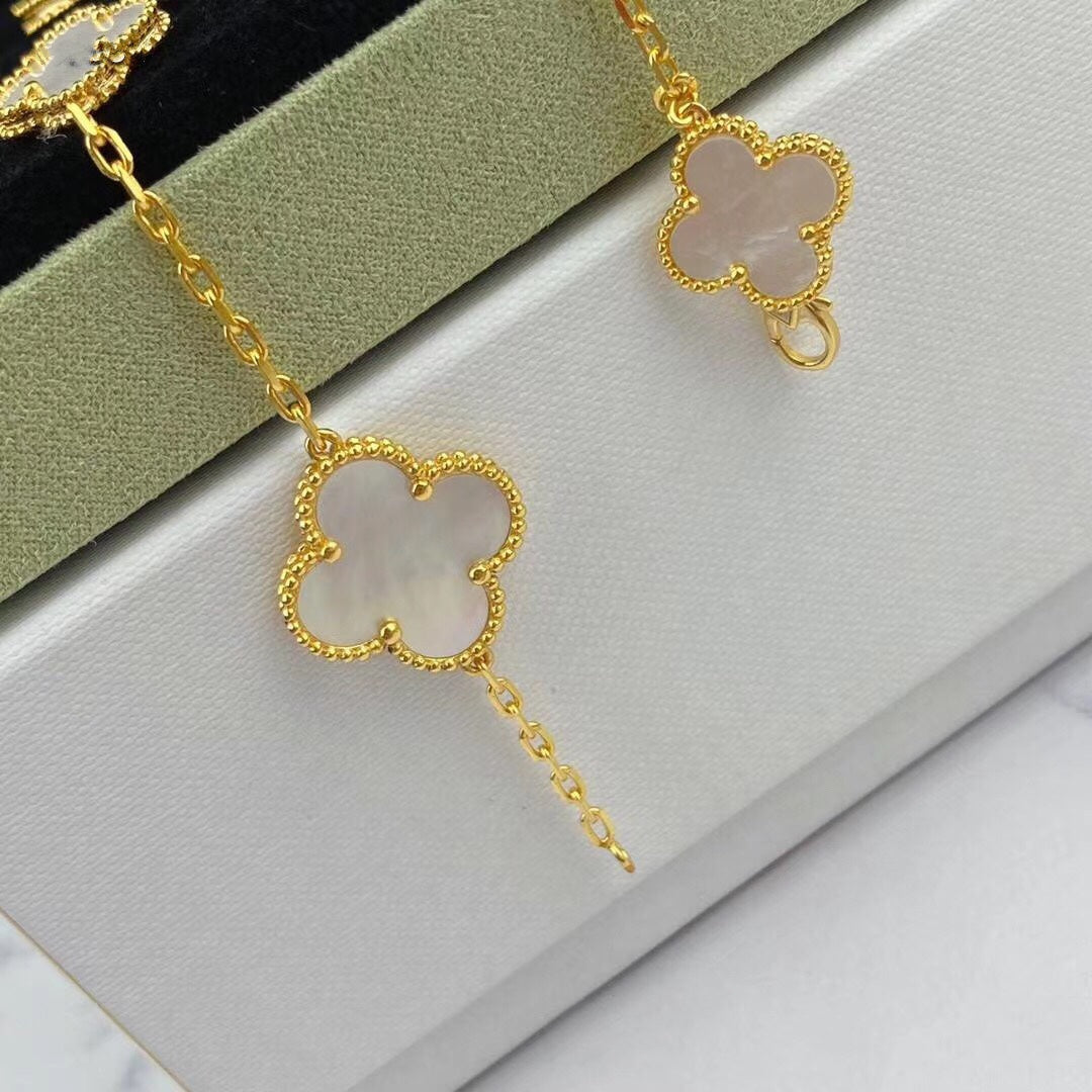 [Echo Fine ]MAGIC CLOVER MOP GOLD BRACELET 5 MOTIFS