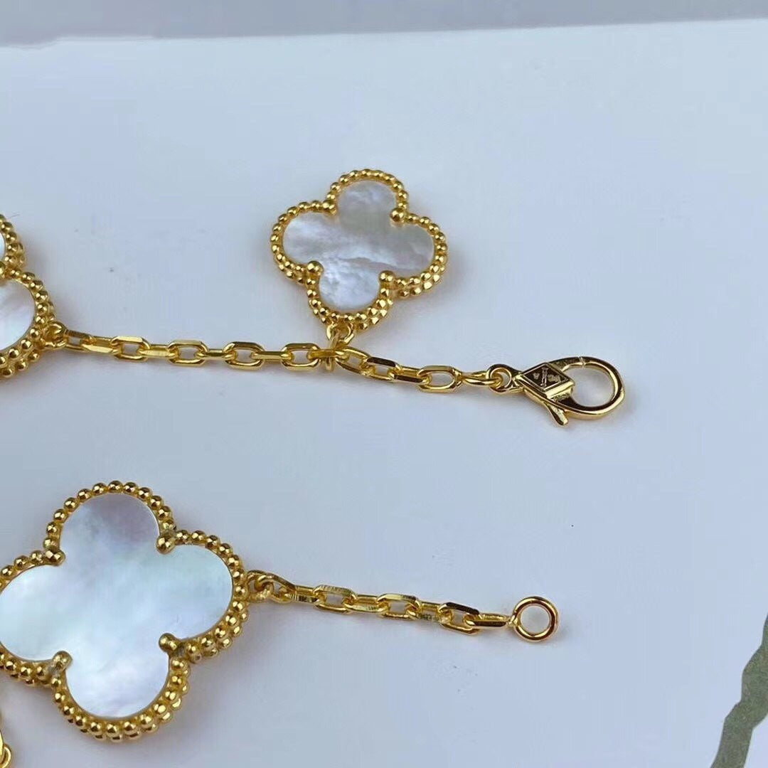 [Echo Fine ]MAGIC CLOVER MOP GOLD BRACELET 5 MOTIFS