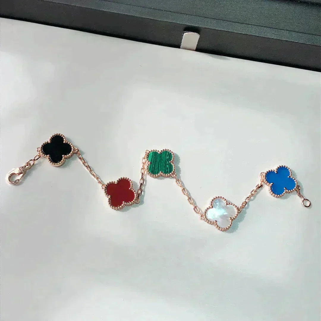 [Echo Fine ]CLOVER 5 MOTIFS MULTICOLOR  BRACELET