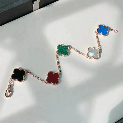 [Echo Fine ]CLOVER 5 MOTIFS MULTICOLOR  BRACELET