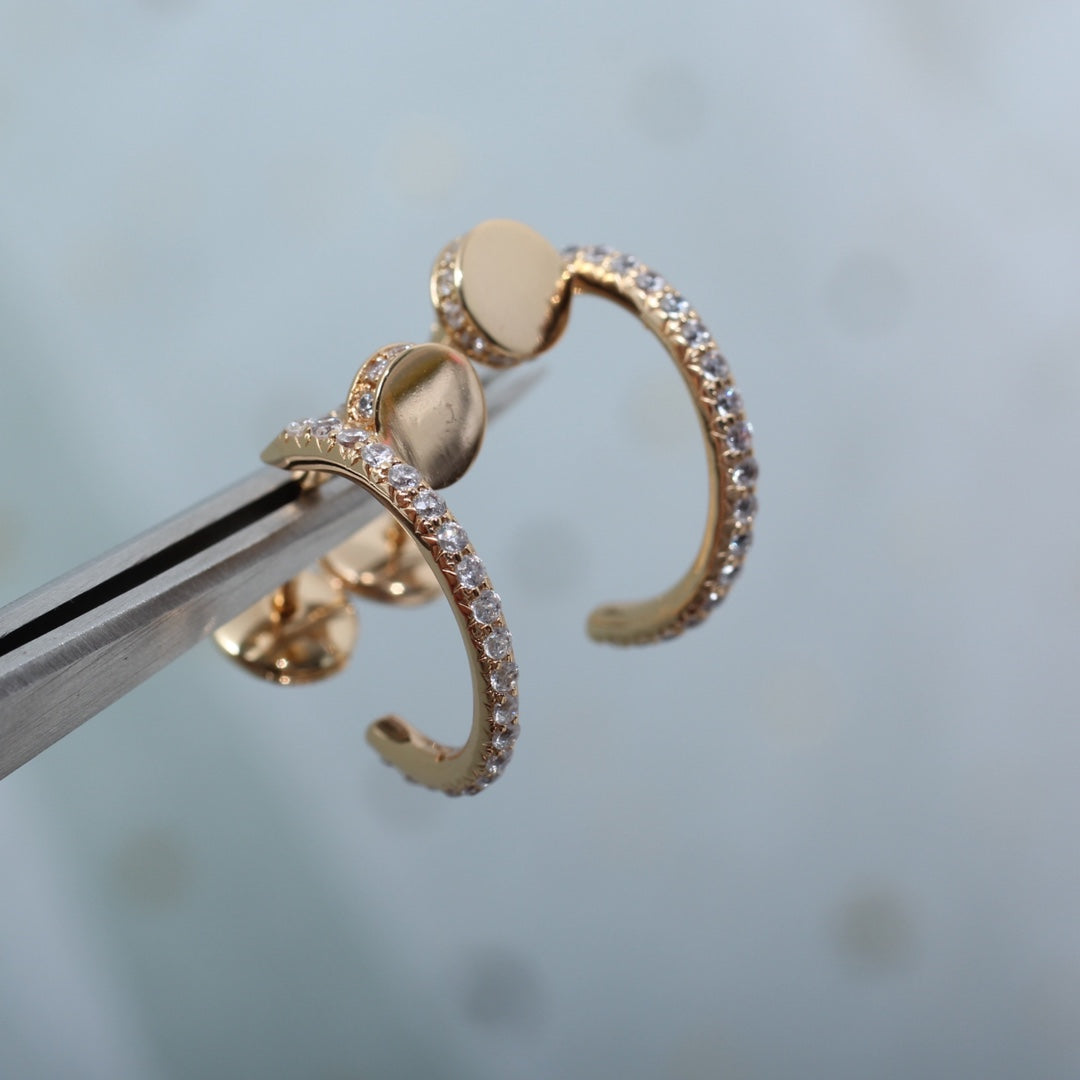[Echo Fine ]JUSTE EARRINGS 12.75MM PINK GOLD DIAMOND
