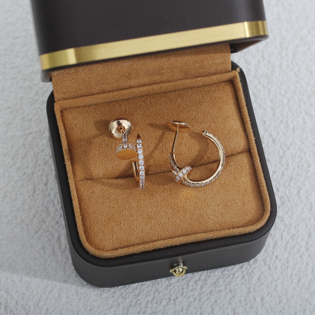 [Echo Fine ]JUSTE EARRINGS 12.75MM PINK GOLD DIAMOND