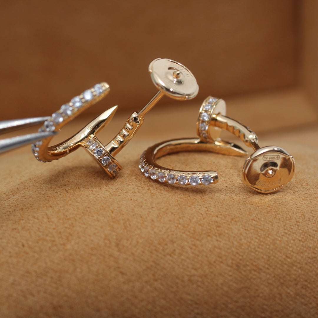 [Echo Fine ]JUSTE EARRINGS 12.75MM PINK GOLD DIAMOND