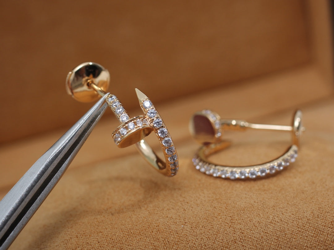 [Echo Fine ]JUSTE EARRINGS 12.75MM PINK GOLD DIAMOND