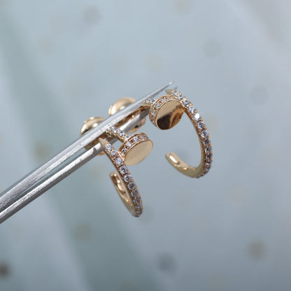 [Echo Fine ]JUSTE EARRINGS 12.75MM PINK GOLD DIAMOND