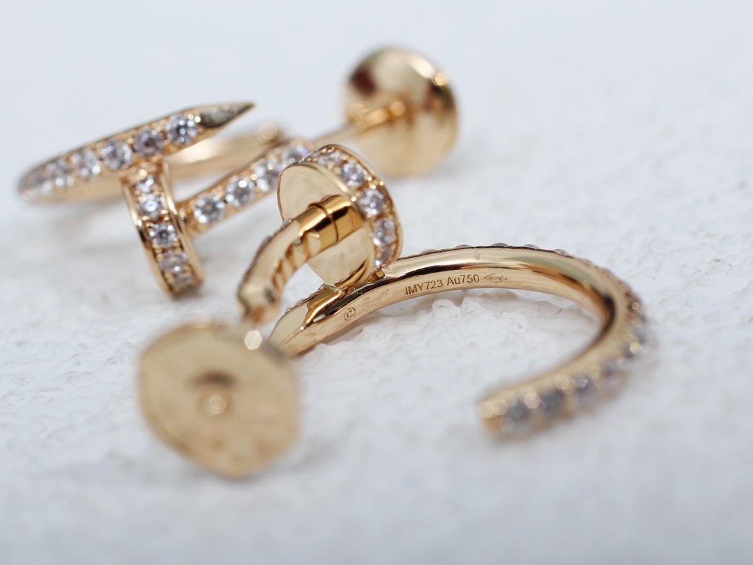 [Echo Fine ]JUSTE EARRINGS 12.75MM PINK GOLD DIAMOND