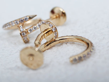[Echo Fine ]JUSTE EARRINGS 12.75MM PINK GOLD DIAMOND