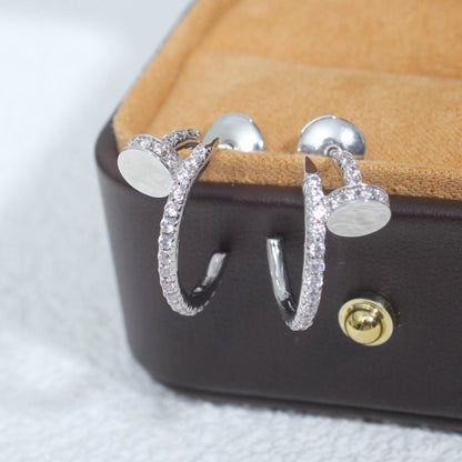 [Echo Fine ]JUSTE EARRINGS 12.75MM SILVER DIAMOND