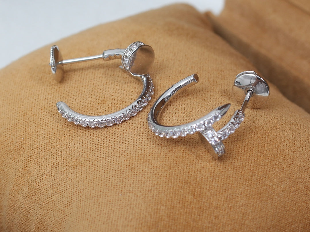 [Echo Fine ]JUSTE EARRINGS 12.75MM SILVER DIAMOND