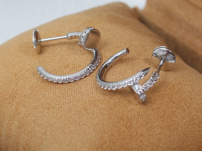 [Echo Fine ]JUSTE EARRINGS 12.75MM SILVER DIAMOND