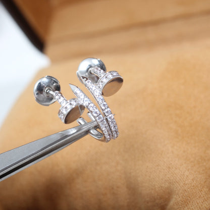 [Echo Fine ]JUSTE EARRINGS 12.75MM SILVER DIAMOND