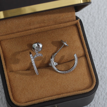 [Echo Fine ]JUSTE EARRINGS 12.75MM SILVER DIAMOND