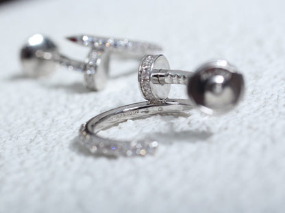 [Echo Fine ]JUSTE EARRINGS 12.75MM SILVER DIAMOND