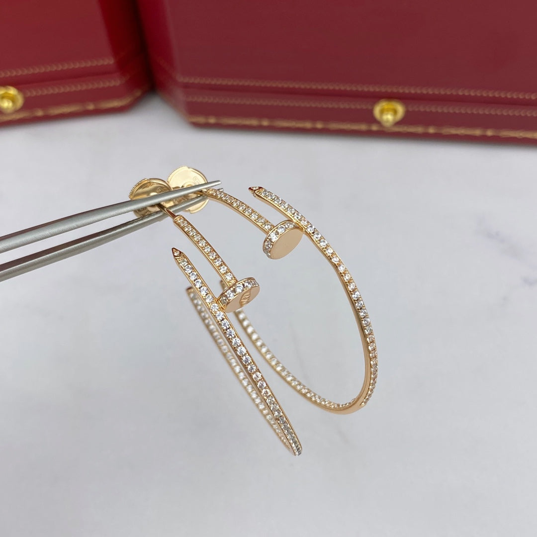 [Echo Fine ]JUSTE EARRINGS FULL DIAMONDS 1.8MM