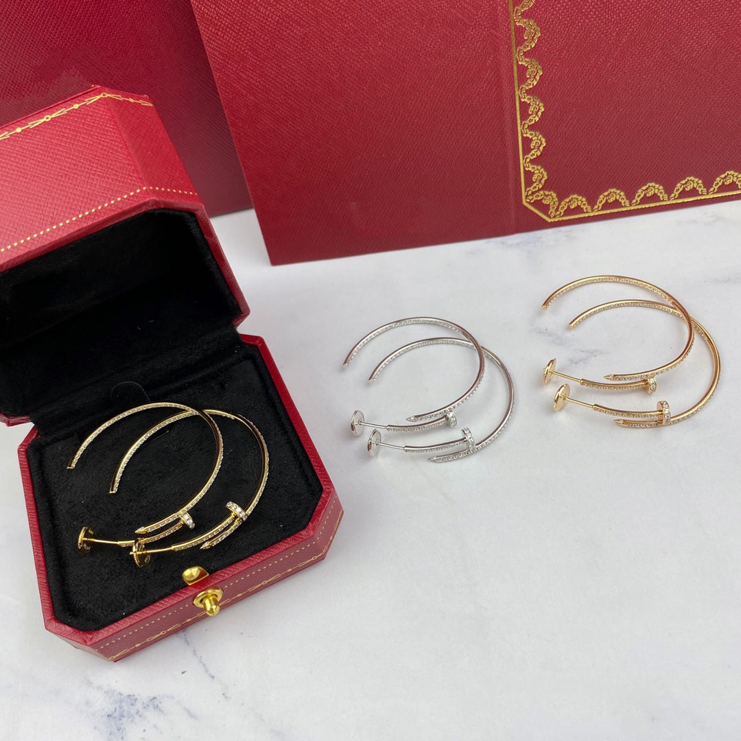 [Echo Fine ]JUSTE EARRINGS FULL DIAMONDS 1.8MM