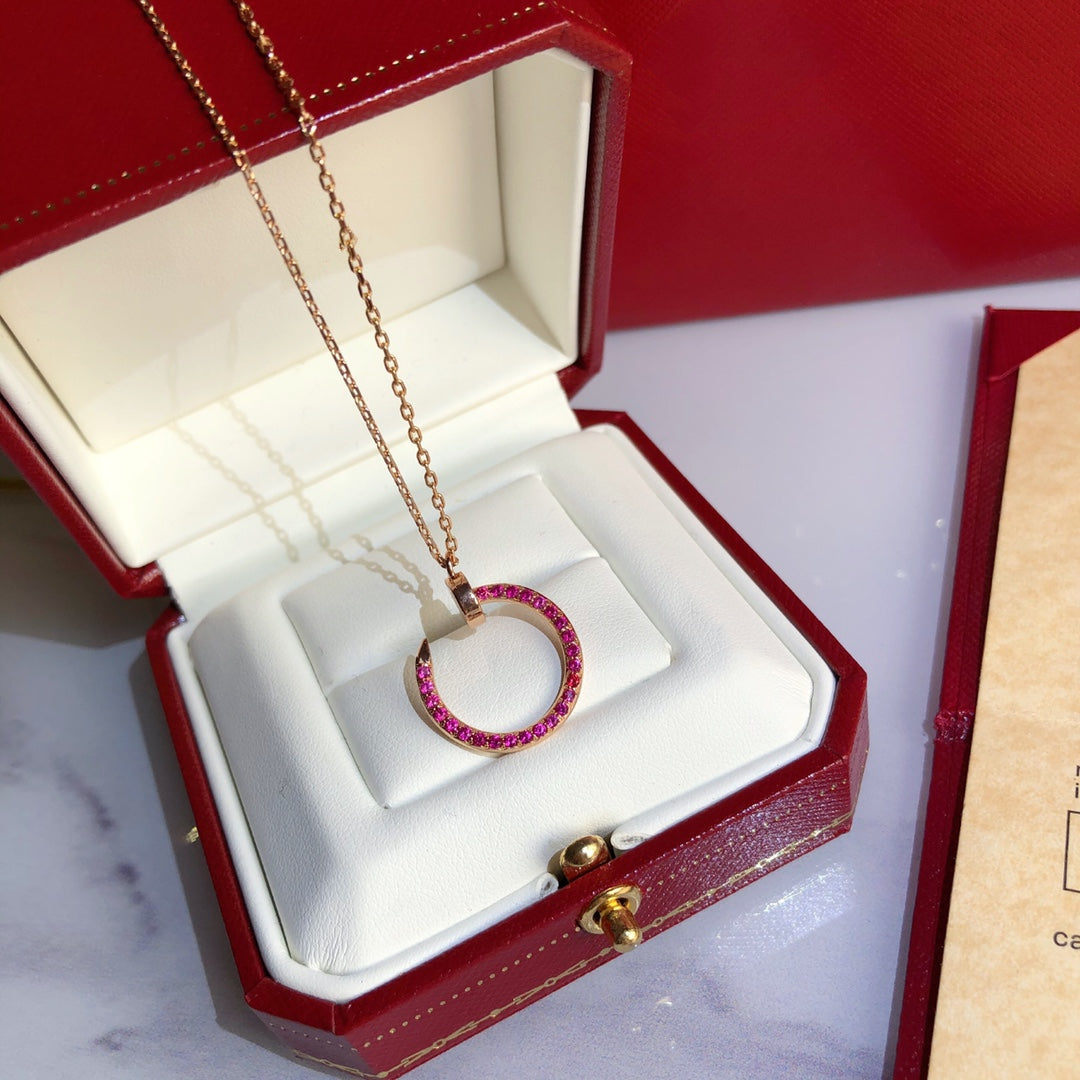 [Echo Fine ]JUSTE NECKLACE GOLD RED DIAMONDS