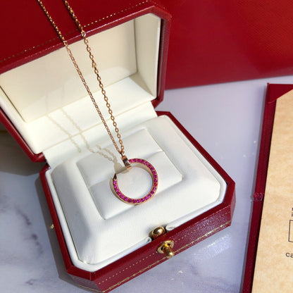 [Echo Fine ]JUSTE NECKLACE GOLD RED DIAMONDS