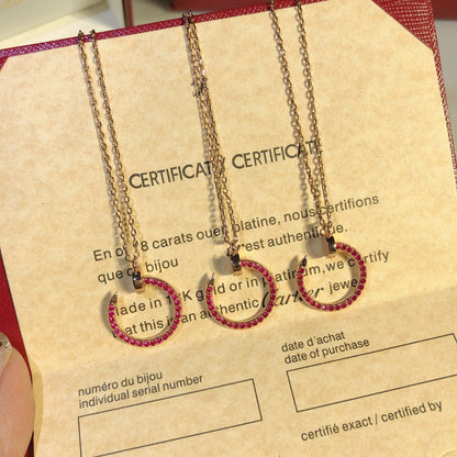 [Echo Fine ]JUSTE NECKLACE GOLD RED DIAMONDS