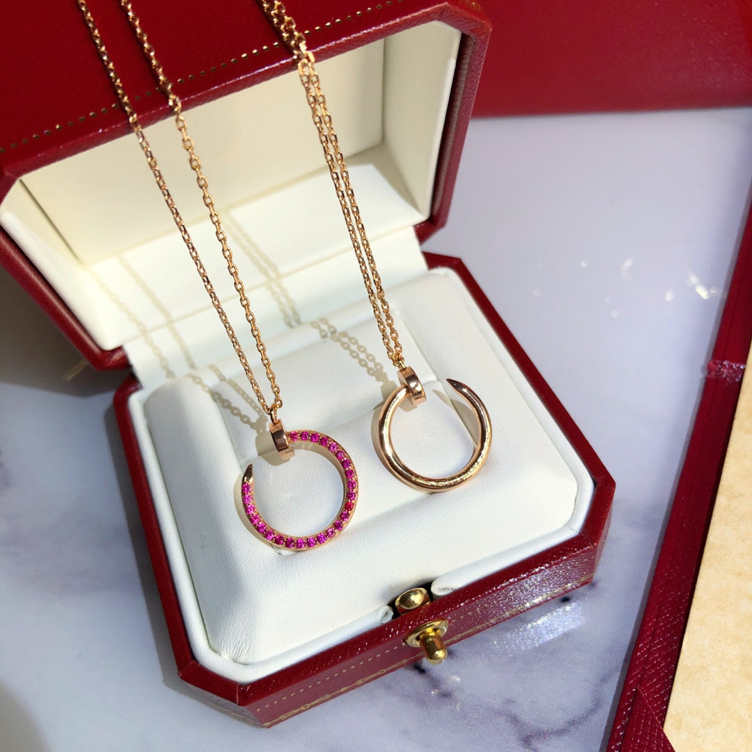 [Echo Fine ]JUSTE NECKLACE GOLD RED DIAMONDS