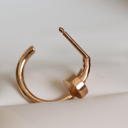 [Echo Fine ]JUSTE EARRINGS PINK GOLD