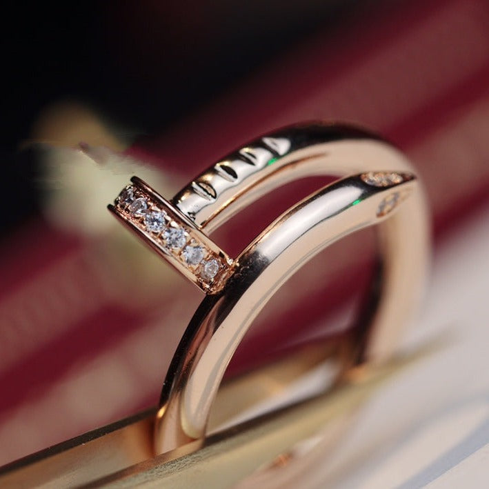 [Echo Fine ]JUSTE RING 2.65MM PINK GOLD DIAMOND