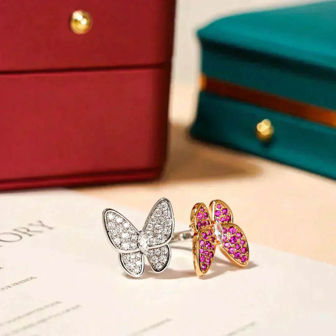 [Echo Fine ]TWIN BUTTERFLY DIAMOND RING