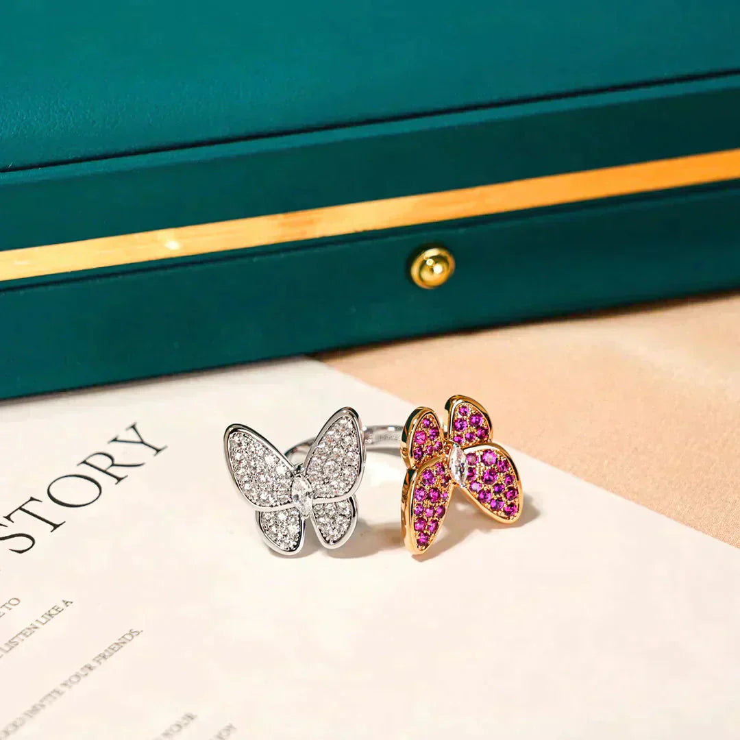 [Echo Fine ]TWIN BUTTERFLY DIAMOND RING