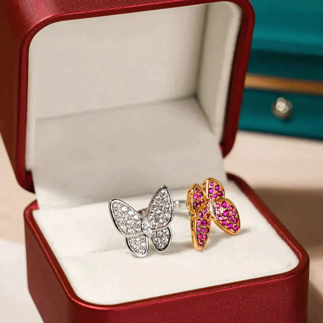 [Echo Fine ]TWIN BUTTERFLY DIAMOND RING