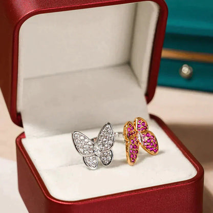 [Echo Fine ]TWIN BUTTERFLY DIAMOND RING