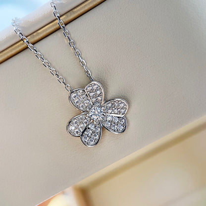 [Echo Fine ]CLOVER DIAMOND NECKLACE SILVER