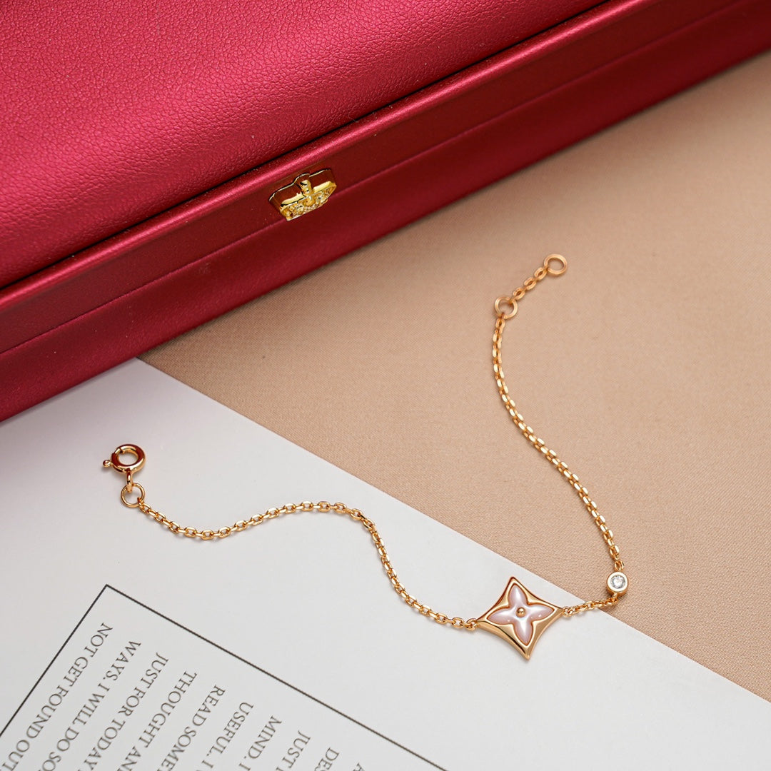 [Echo Fine ]STAR 1 DIAMOND PINK GOLD BRACELET