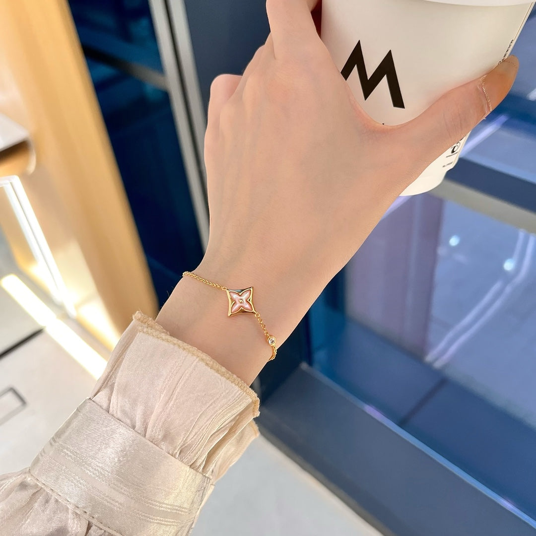 [Echo Fine ]STAR 1 DIAMOND PINK GOLD BRACELET