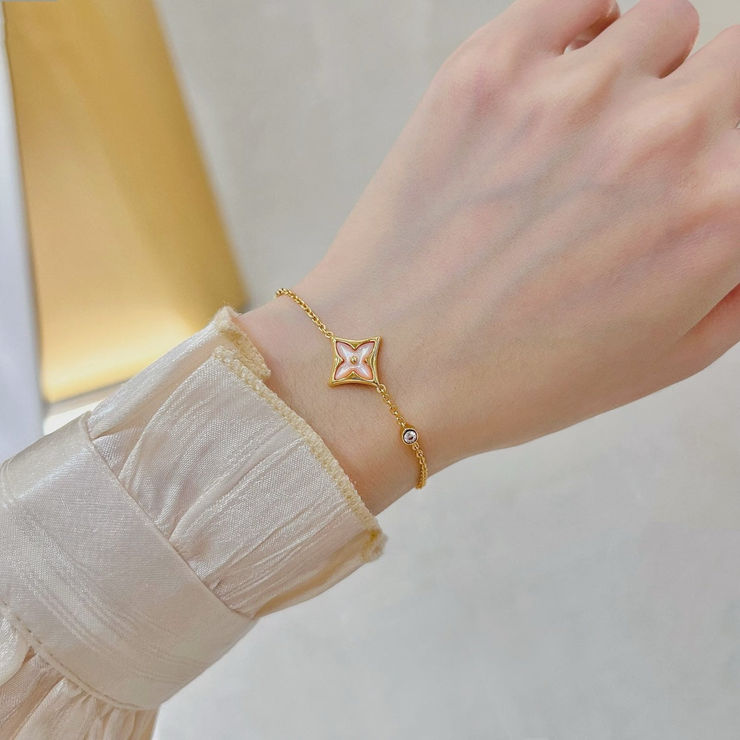 [Echo Fine ]STAR 1 DIAMOND PINK GOLD BRACELET