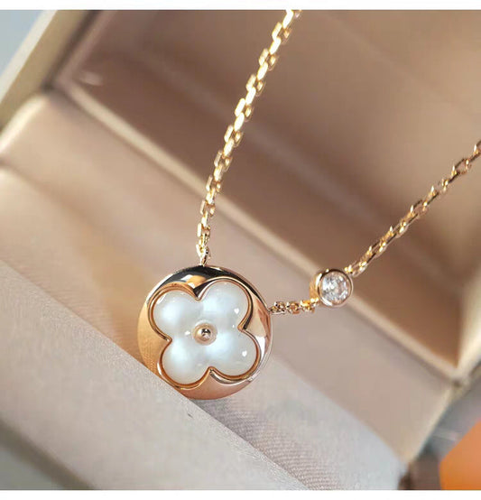 [Echo Fine ]SUN MOP GOLD 1 DIAMOND NECKLACE