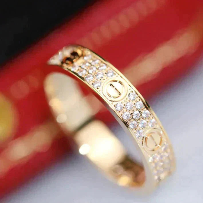 [Echo Fine ]LOVE RING 3.6MM DIAMOND PAVED