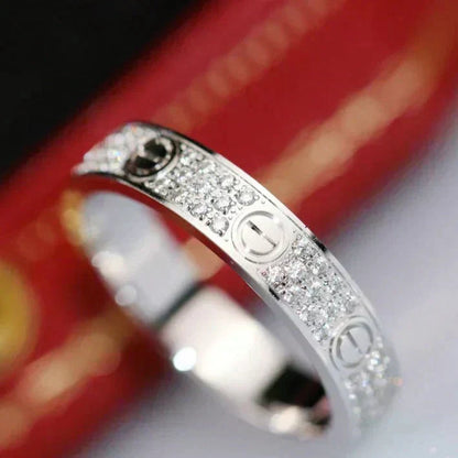 [Echo Fine ]LOVE RING 3.6MM DIAMOND PAVED