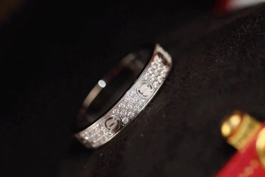 [Echo Fine ]LOVE RING 3.6MM DIAMOND PAVED