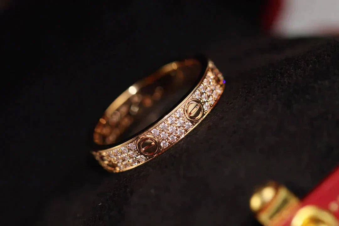 [Echo Fine ]LOVE RING 3.6MM DIAMOND PAVED