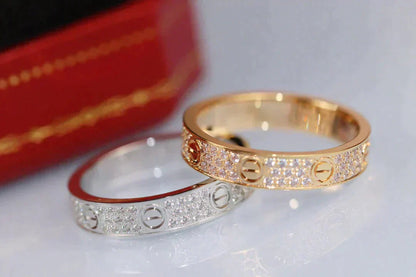 [Echo Fine ]LOVE RING 3.6MM DIAMOND PAVED