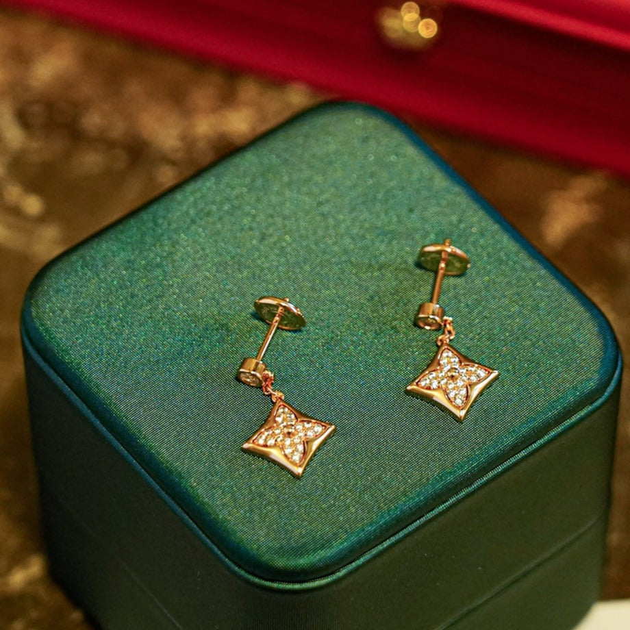 [Echo Fine ]STAR DIAMONDS EARRINGS GOLD