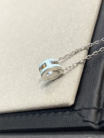 [Echo Fine ]POP H LIGHT BLUE NECKLACE
