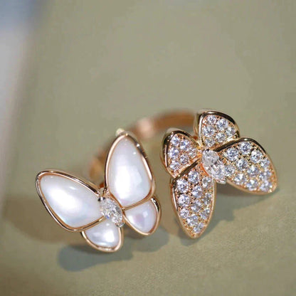 [Echo Fine ]TWIN BUTTERFLY DIAMOND MOP RING