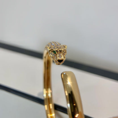 [Echo Fine ]PANTHERE GOLD DIAMOND OPEN BRACELET