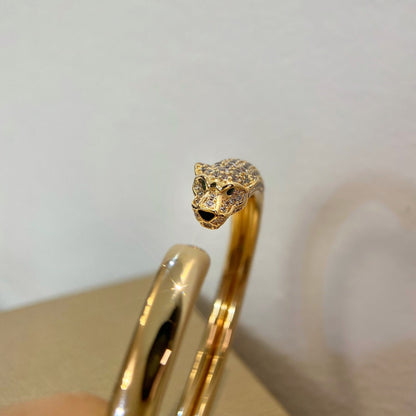 [Echo Fine ]PANTHERE GOLD DIAMOND OPEN BRACELET