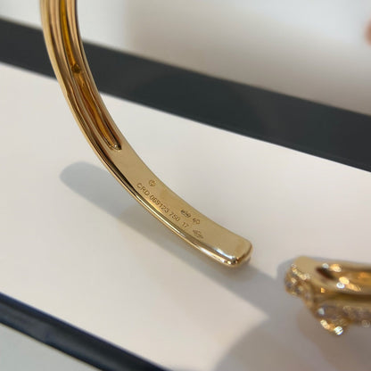 [Echo Fine ]PANTHERE GOLD DIAMOND OPEN BRACELET