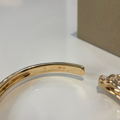 [Echo Fine ]PANTHERE GOLD DIAMOND OPEN BRACELET