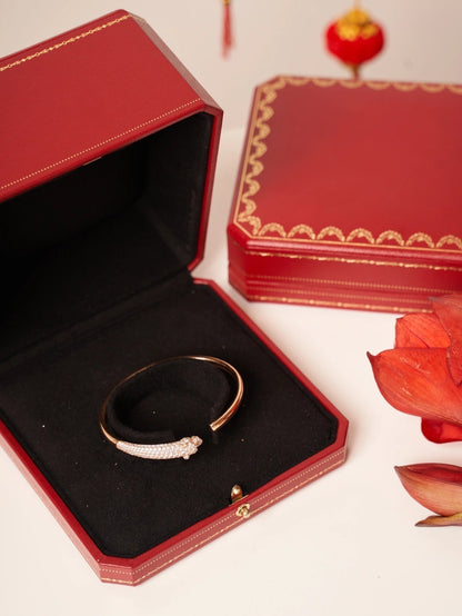 [Echo Fine ]PANTHERE ROSE GOLD DIAMOND OPEN BRACELET