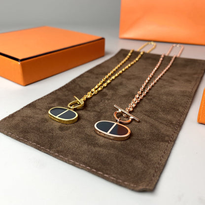 [Echo Fine ]CHAINE VERSO BLACK CERAMIC NECKLACE