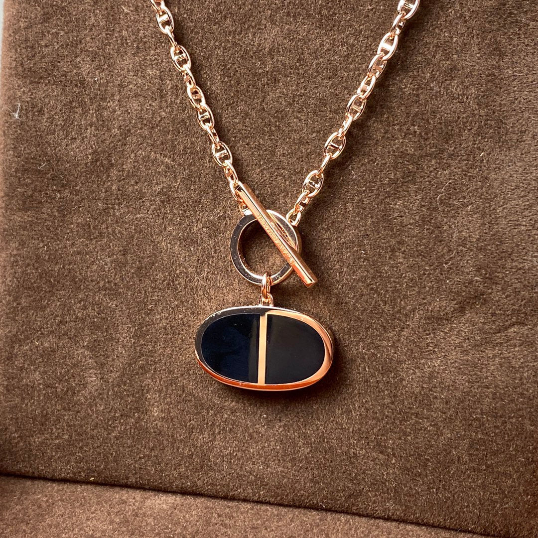 [Echo Fine ]CHAINE VERSO BLACK CERAMIC NECKLACE