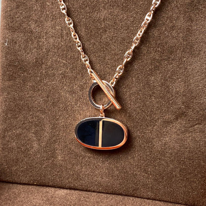 [Echo Fine ]CHAINE VERSO BLACK CERAMIC NECKLACE